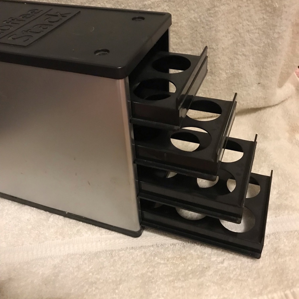 COFFEE STACK K-Cup Holder ~ 40 K-Cups • Black and Silver - Picture 6 of 8